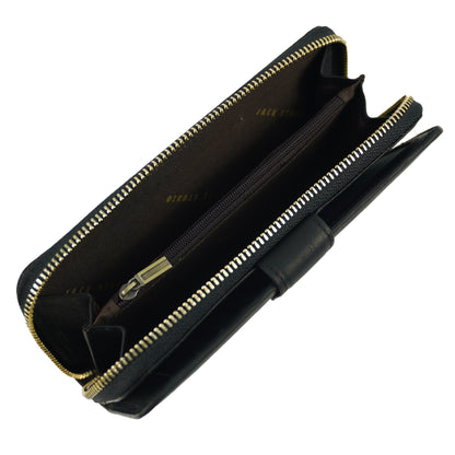 Jack Studio Top Grain Leather Snap Closure Zipper Long Wallet – JWC 20155