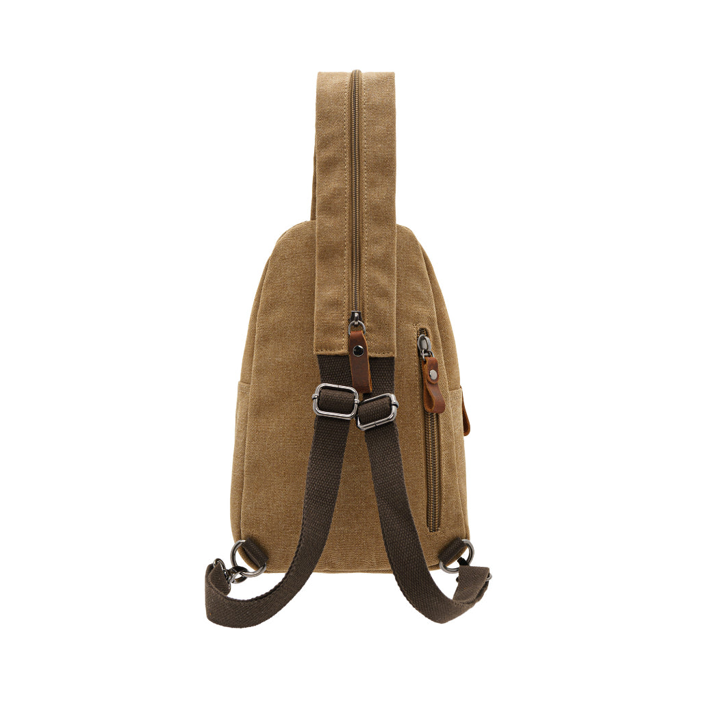 Jack Studio Unisex Canvas Leather Convertible 2-Way Shoulder Sling and Backpack - BAD 30513