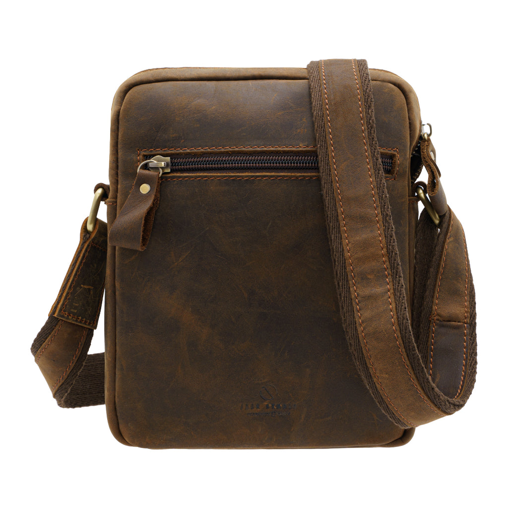 Jack Studio Full Grain Crazy Horse Leather Sling Bag Crossbody Bag Beg Lelaki - BAC 30835 - Jack Studio Marketing Sdn Bhd