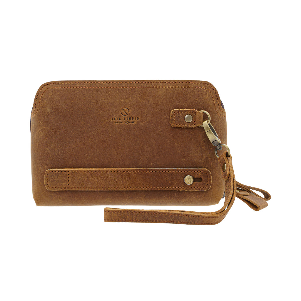 Jack Studio Full Grain Crazy Horse 2-Way Styling Clutch Bag For Men - BAC 30832