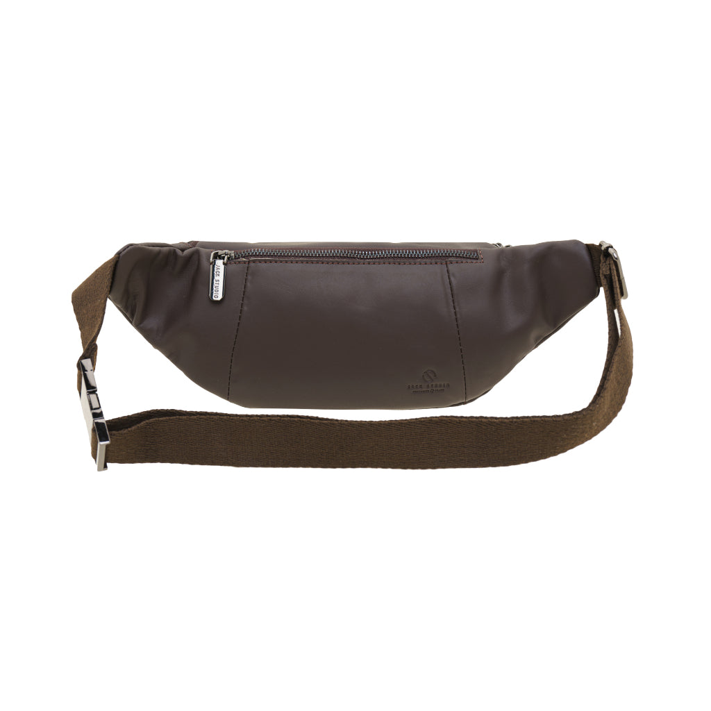 Jack Studio Top Grain Leather 2-Way Styling Men's Waist Pouch Chest Bag - BAI 30829