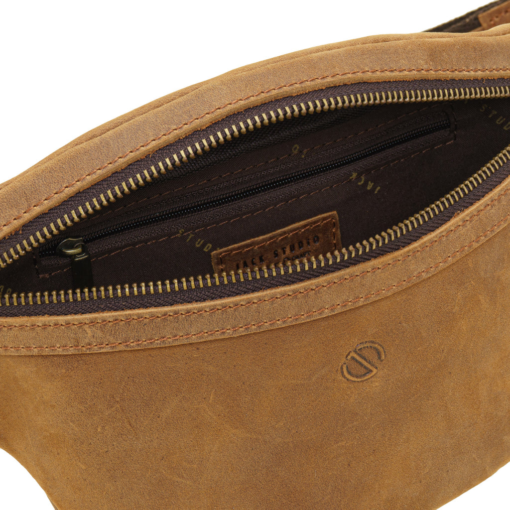Jack Studio Full Grain Crazy Horse Leather Crossbody Chest Waist Bag - BAC 30834 - Jack Studio Marketing Sdn Bhd