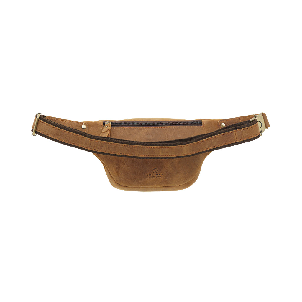 Jack Studio Full Grain Crazy Horse Leather Crossbody Chest Waist Bag - BAC 30834 - Jack Studio Marketing Sdn Bhd