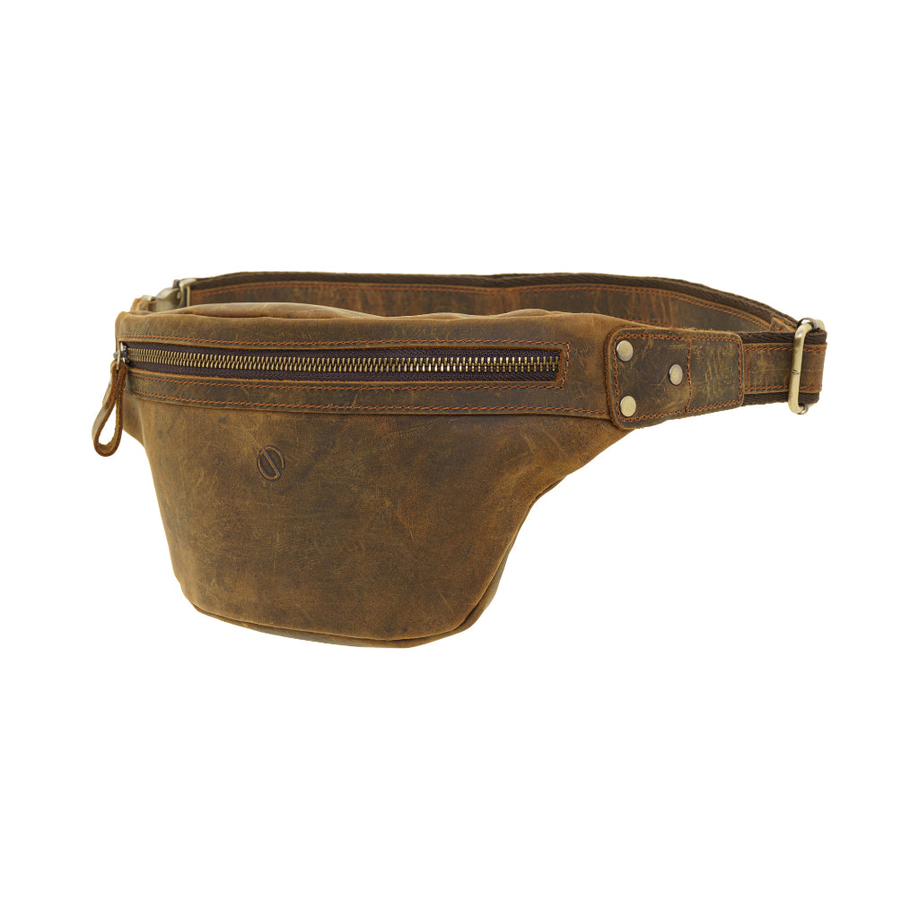 Jack Studio Full Grain Crazy Horse Leather Crossbody Chest Waist Bag - BAC 30834 - Jack Studio Marketing Sdn Bhd