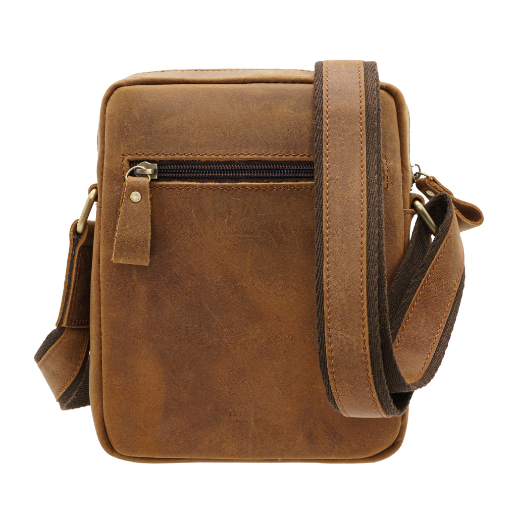 Jack Studio Full Grain Crazy Horse Leather Sling Bag Crossbody Bag Beg Lelaki - BAC 30835 - Jack Studio Marketing Sdn Bhd