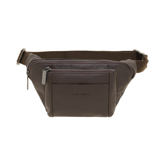 Jack Studio Top Grain Leather Medium Size Men's Waist Pouch Chest Bag - BAI 30827 - Jack Studio Marketing Sdn Bhd