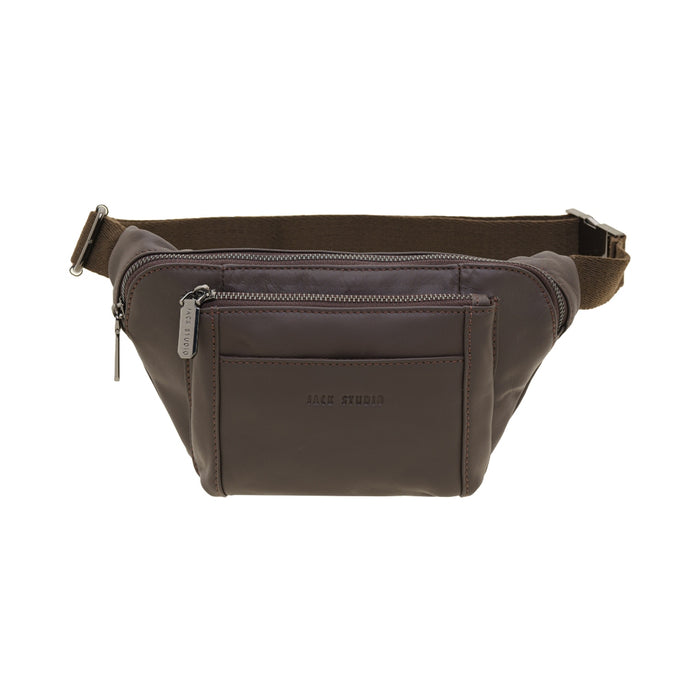 Jack Studio Top Grain Leather Medium Size Men's Waist Pouch Chest Bag - BAI 30827