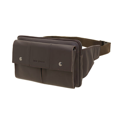 Jack Studio Top Grain Leather Large Size Pouch Waist Bag Men - BAI 30831 - Jack Studio Marketing Sdn Bhd