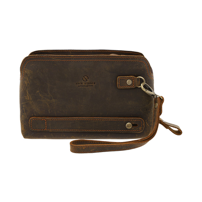 Jack Studio Full Grain Crazy Horse 2-Way Styling Clutch Bag For Men - BAC 30832
