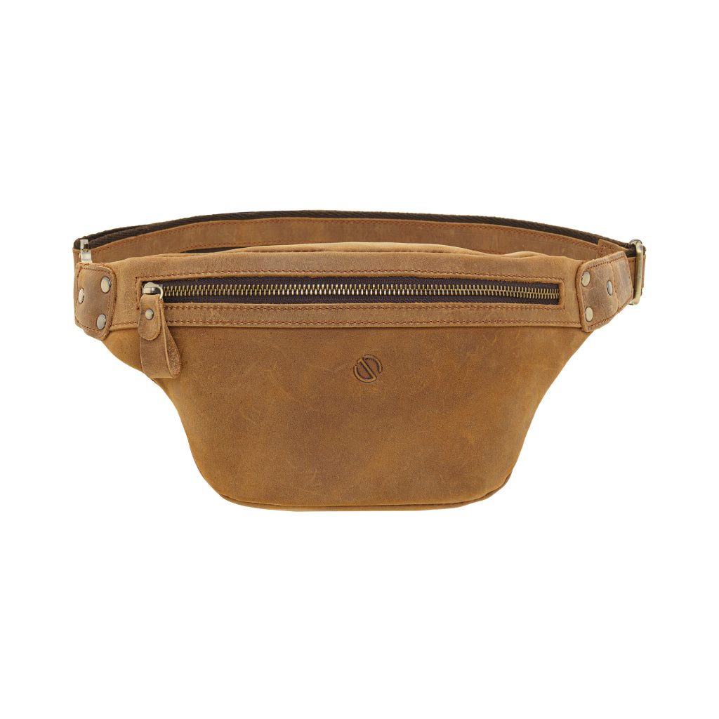 Jack Studio Full Grain Crazy Horse Leather Crossbody Chest Waist Bag - BAC 30834 - Jack Studio Marketing Sdn Bhd