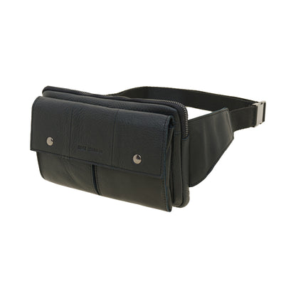 Jack Studio Top Grain Leather Large Size Pouch Waist Bag Men - BAI 30831 - Jack Studio Marketing Sdn Bhd