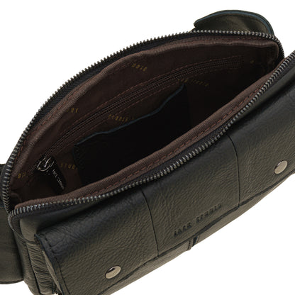 Jack Studio Top Grain Leather Large Size Pouch Waist Bag Men - BAI 30831 - Jack Studio Marketing Sdn Bhd