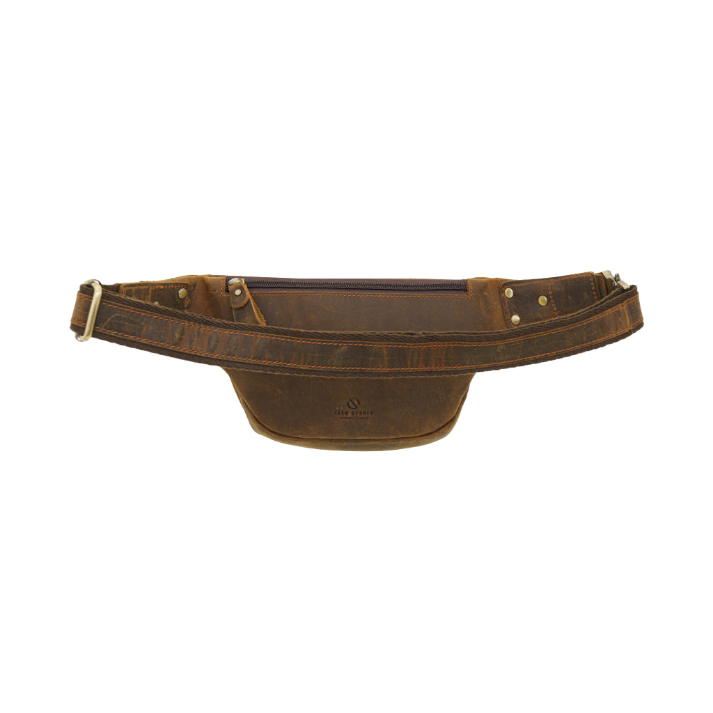 Jack Studio Full Grain Crazy Horse Leather Crossbody Chest Waist Bag - BAC 30834 - Jack Studio Marketing Sdn Bhd