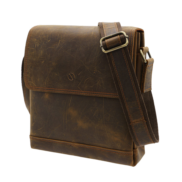 Jack Studio Full Grain Crazy Horse Leather Casual Sling Crossbody Bag For Men - BAC 30838