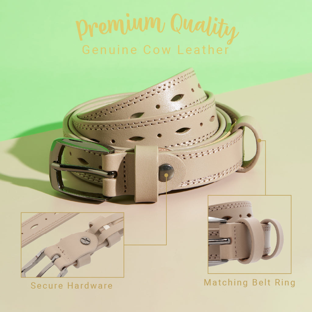 Jack Studio Women’s Leather Belt Ladies Skinny Belt Vintage Casual Thin Belt Waist Belt with Alloy Buckle - BL 2707