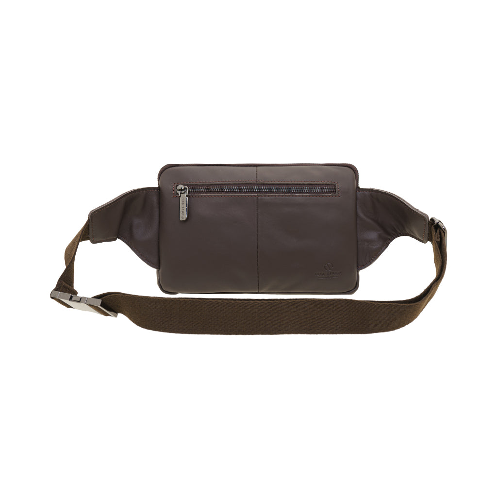 Jack Studio Top Grain Leather Large Size Pouch Waist Bag Men - BAI 30831 - Jack Studio Marketing Sdn Bhd