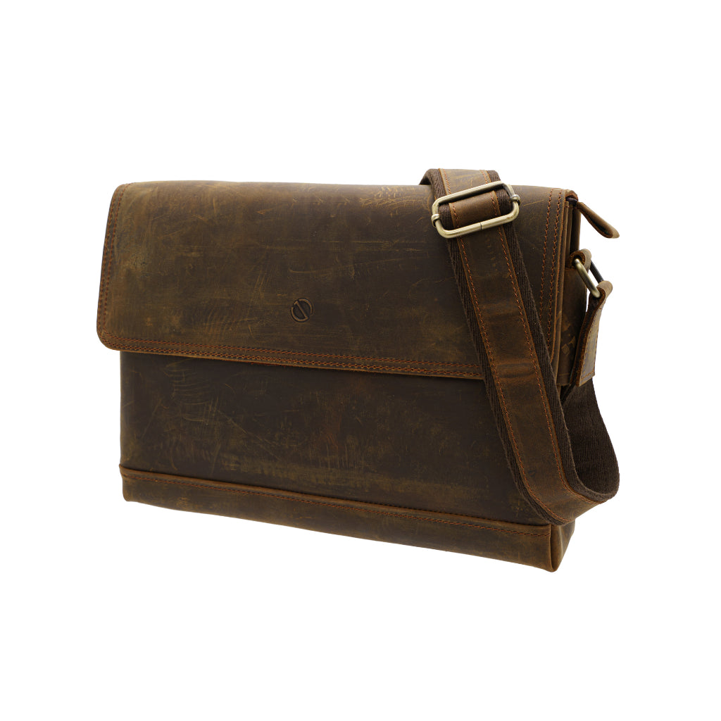 Jack Studio Full Grain Crazy Horse Leather Sling Crossbody Bag Beg Lelaki - BAC 30839 - Jack Studio Marketing Sdn Bhd