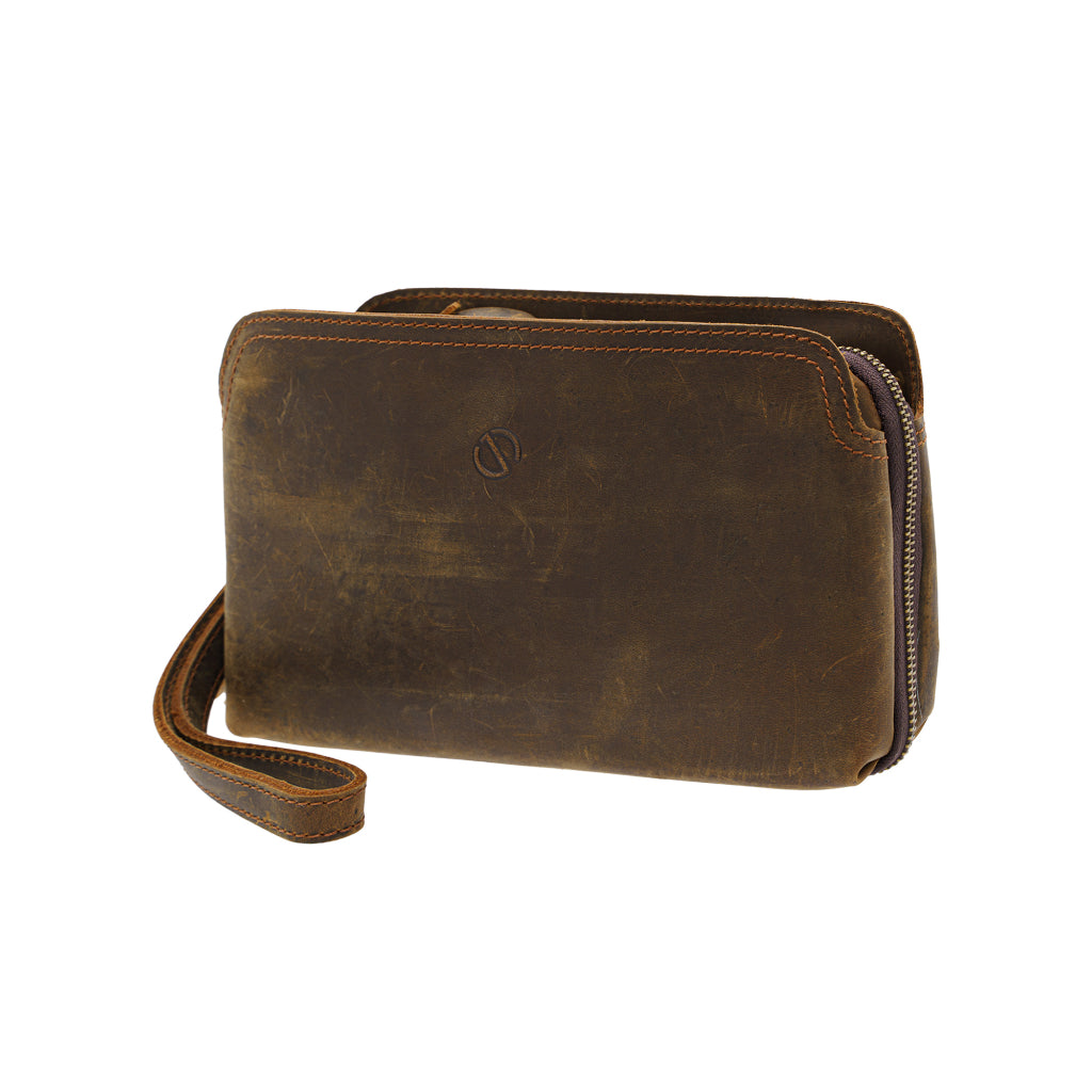 Jack Studio Full Grain Crazy Horse 2-Way Styling Clutch Bag For Men - BAC 30832