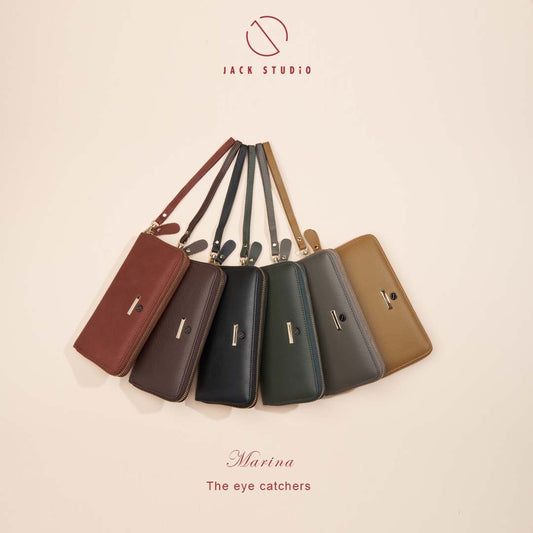 Jack Studio Marina Leather Zip Around Long Ladies Women Wallet Purse - JWB 20870 - Jack Studio Marketing Sdn Bhd