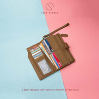 Jack Studio Liberty Leather Long Ladies Women Wallet Purse with Snap Closure - JWB 20871 thumbnail