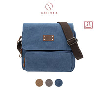 Jack Studio Free Engrave Name Canvas Leather Crossbody Sling Small Messenger Bag - BAD 21003 thumbnail