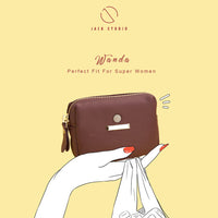 Jack Studio Wanda Genuine Leather Cute Ladies Coin Pouch Zip Wallet Purse Woman with Keyholder - JWB 21077 thumbnail