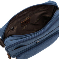 Jack Studio Free Engrave Name Canvas Leather Crossbody Sling Small Messenger Bag - BAD 21003 thumbnail