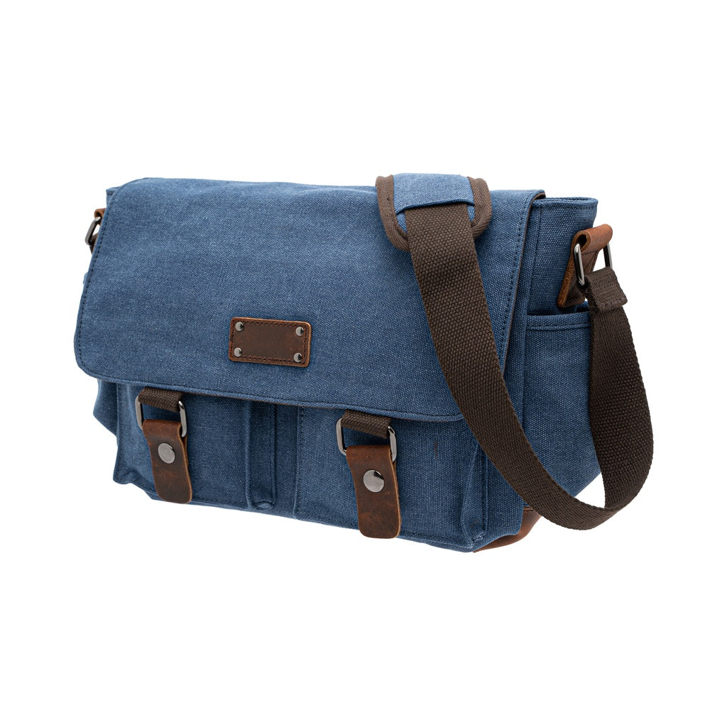 Jack Studio Medium Canvas Leather Crossbody Sling Messenger Bag