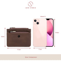 Jack Studio Diana Genuine Leather Small Ladies' Coin Pouch Zip Wallet Purse Woman with Keyholder - JWB 21074 thumbnail
