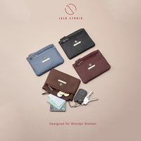 Jack Studio Diana Genuine Leather Small Ladies' Coin Pouch Zip Wallet Purse Woman with Keyholder - JWB 21074 thumbnail