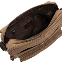 Jack Studio Free Engrave Name Canvas Leather Crossbody Sling Small Messenger Bag - BAD 21003 thumbnail