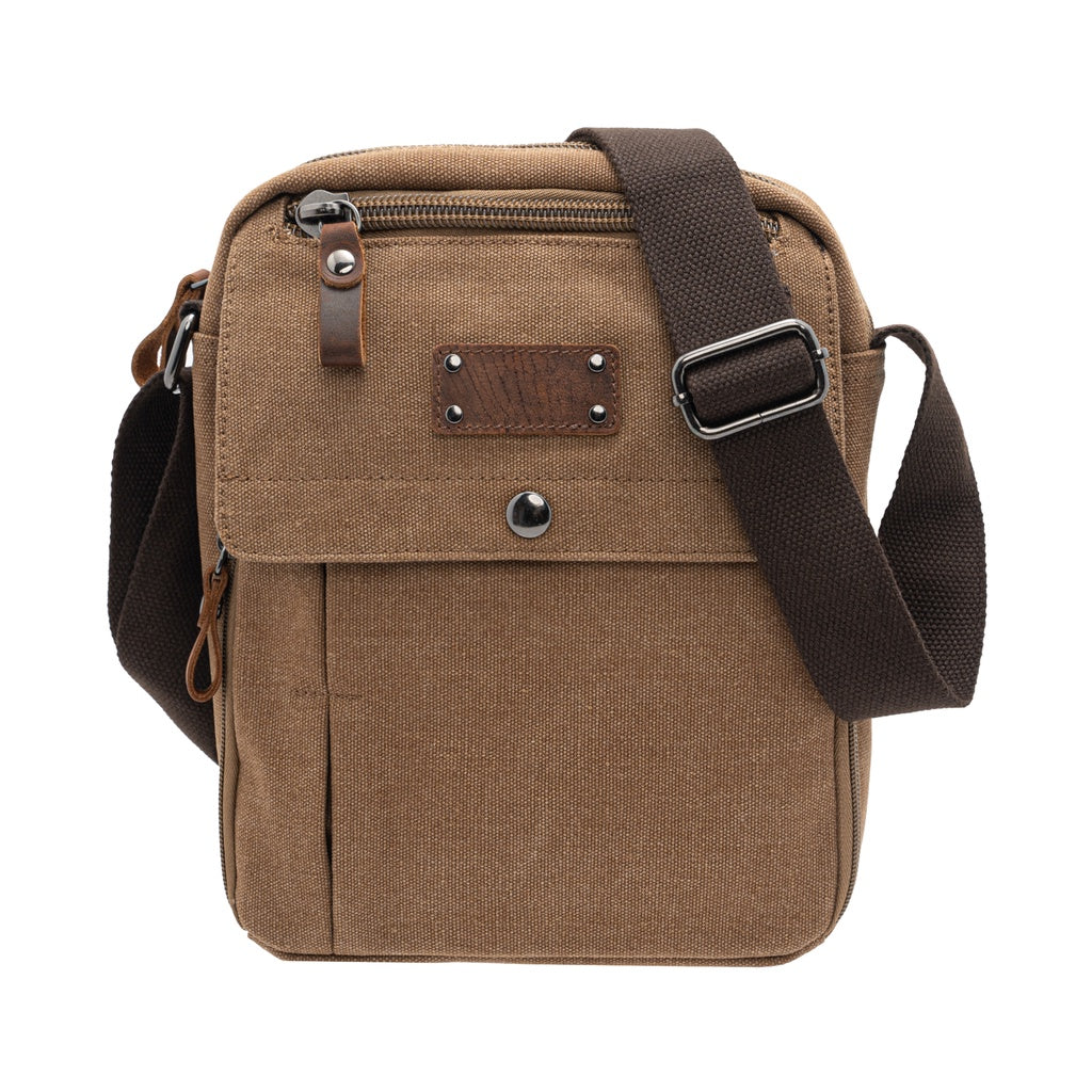 Jack Studio Canvas Leather Small Vertical Crossbody Sling Bag