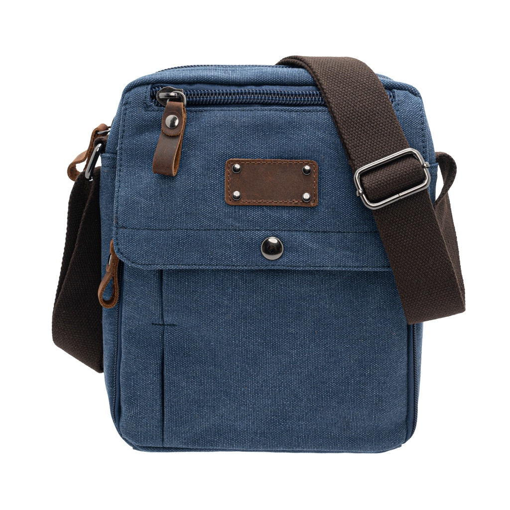 Jack Studio Canvas Leather Small Vertical Crossbody Sling Bag