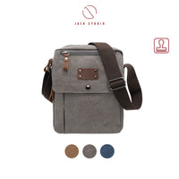 Jack studio Free Engrave Name Canvas Leather Small Vertical Crossbody Sling Bag - BAD 21231 thumbnail