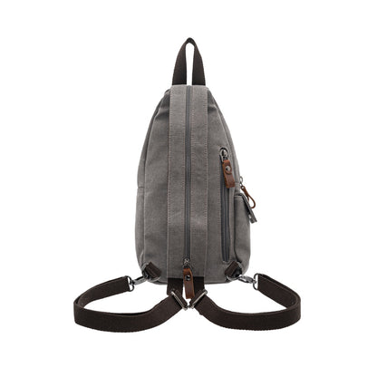 Jack Studio Canvas Leather Casual Backpack Crossbody Chest Bag