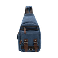 Jack Studio Canvas Leather Casual Backpack Crossbody Chest Bag - BAD 21228 thumbnail