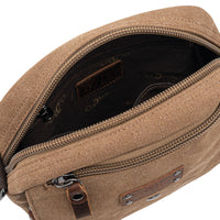 Jack studio Free Engrave Name Canvas Leather Small Vertical Crossbody Sling Bag - BAD 21231 thumbnail