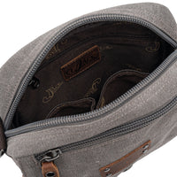 Jack studio Free Engrave Name Canvas Leather Small Vertical Crossbody Sling Bag - BAD 21231 thumbnail